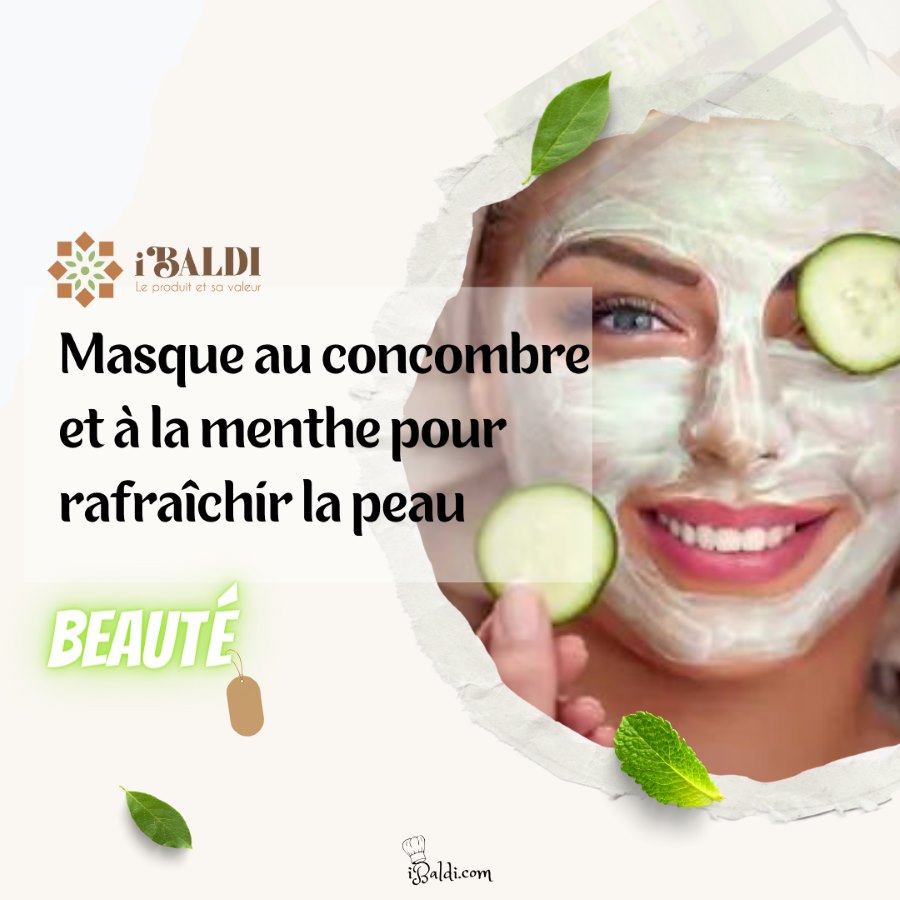 Masque Visage Rafraîchissant au Concombre, Menthe et Yaourt
