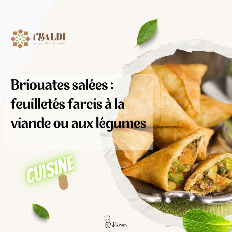 Briouates salées : feuilletés farcis à la viande ou aux légumes