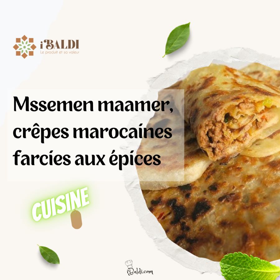 Mssemen maamer, crêpes marocaines farcies aux épices