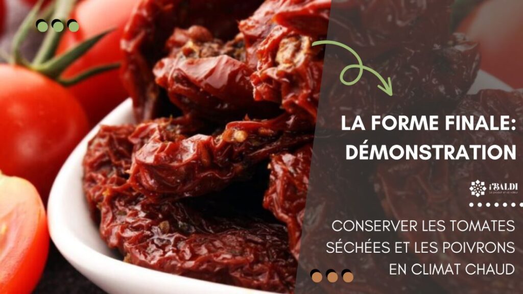 Conserver les tomates séchées et les poivrons en climat chaud