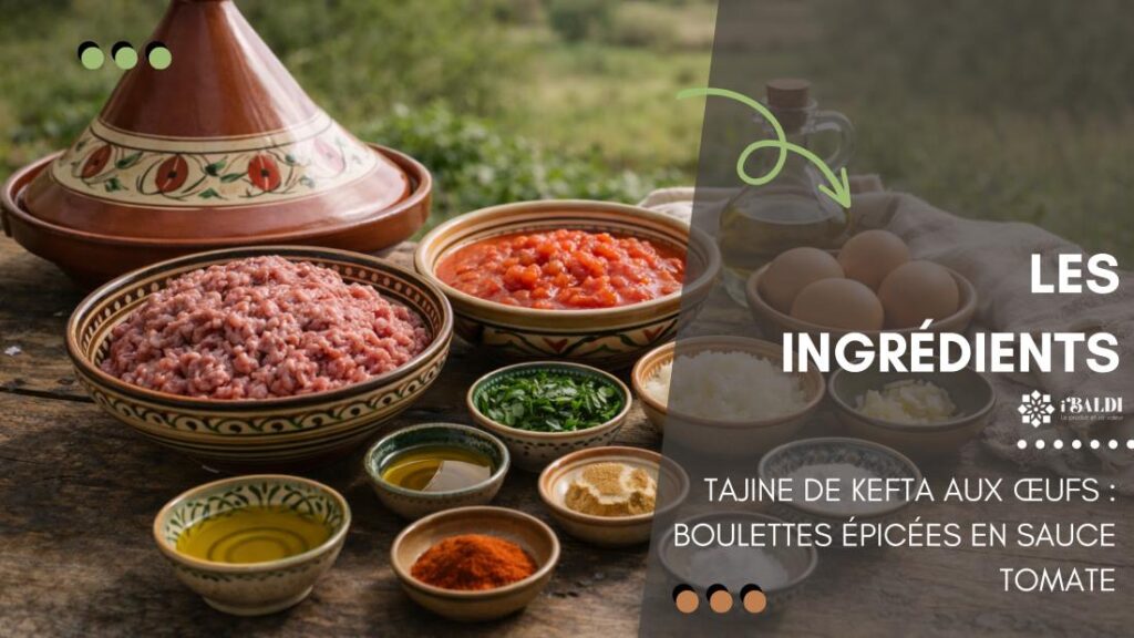 Tajine de kefta aux œufs : boulettes épicées en sauce tomate