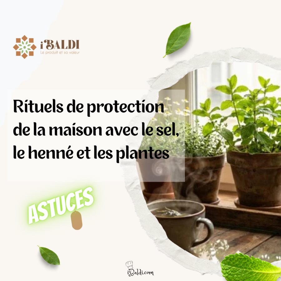 Rituels de protection de la maison avec le sel, le henné et les plantes