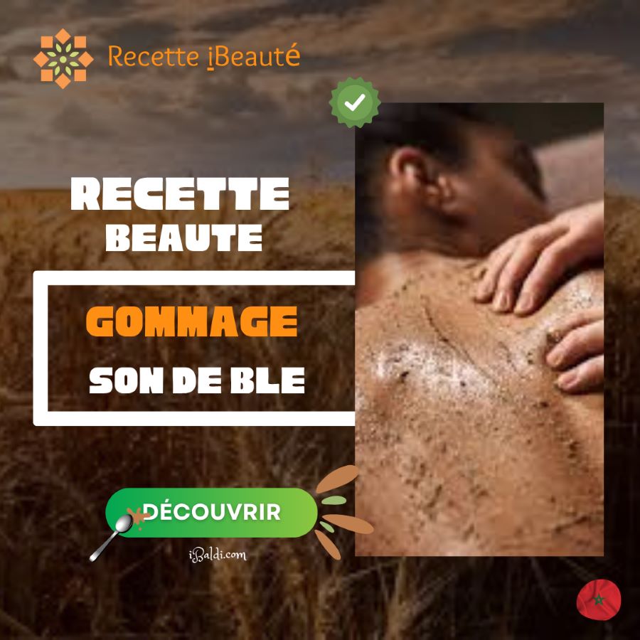 Gommage corporel au son de blé et à l’eau de rose pour une peau douce et satinée