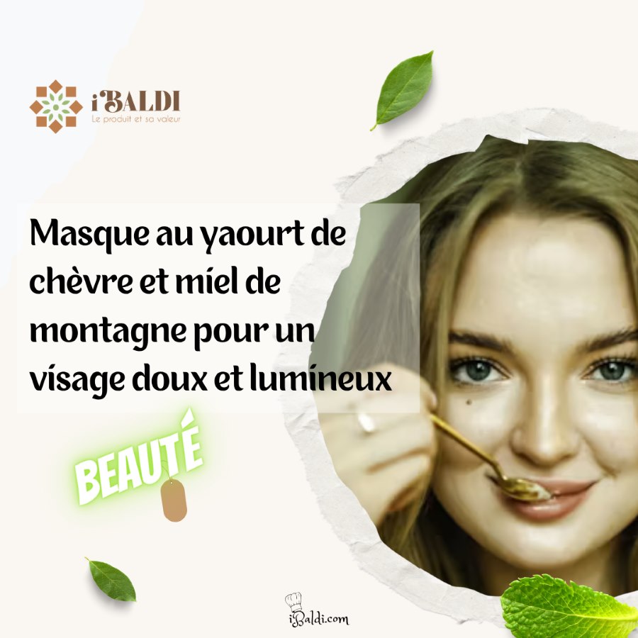 Masque au yaourt de chèvre et miel de montagne pour un visage doux et lumineux