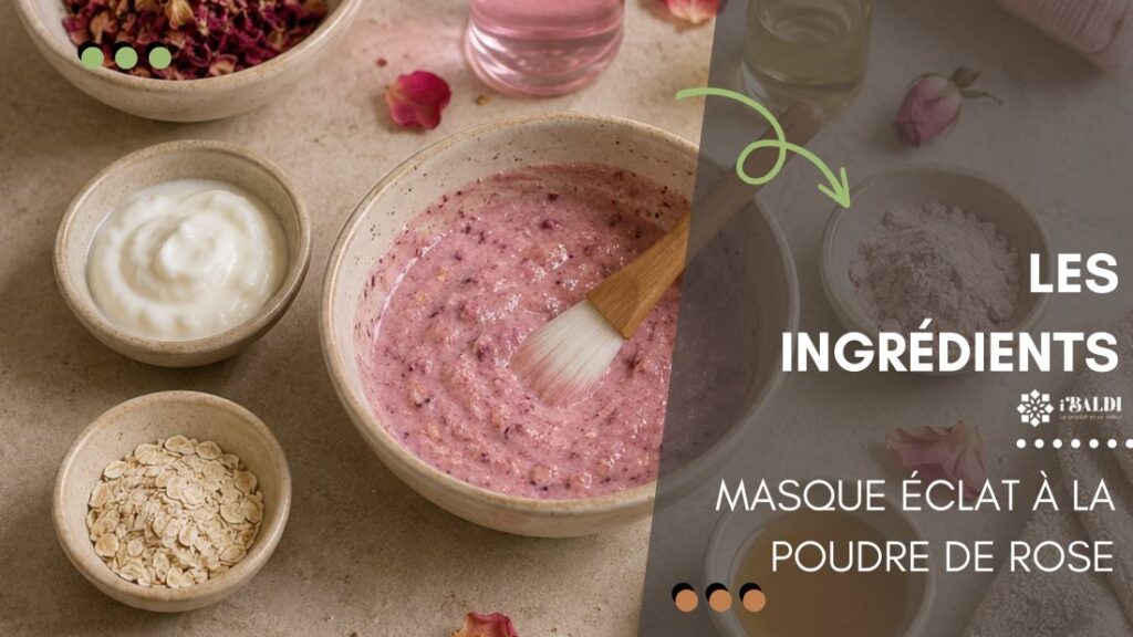 Masque éclat à la poudre de rose