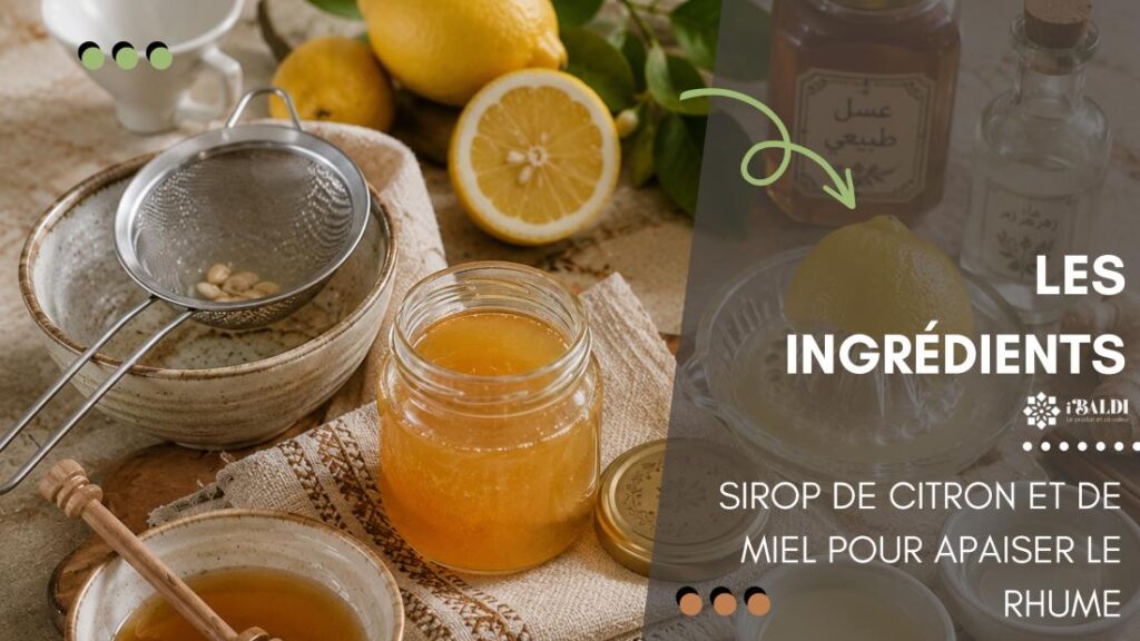 Sirop de citron et de miel pour apaiser le rhume