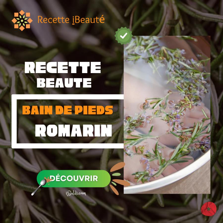 Bain de pieds au romarin et laurier