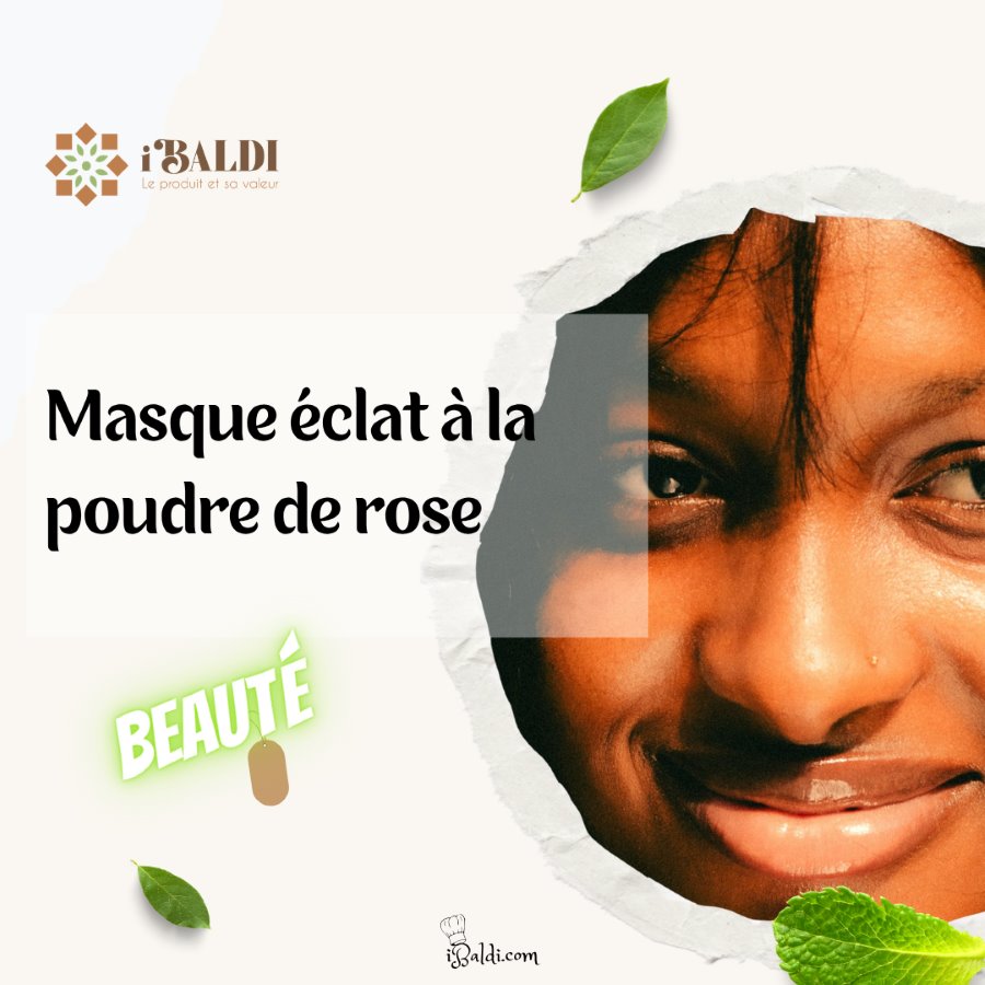 Masque éclat à la poudre de rose