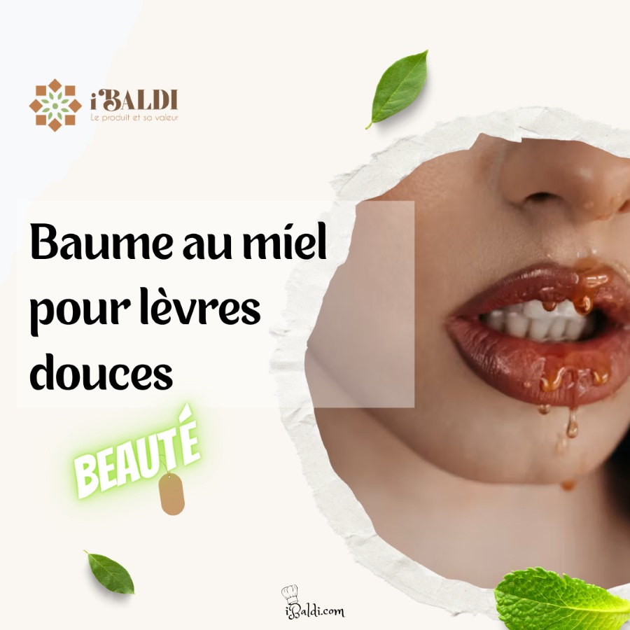 Baume au miel pour lèvres douces