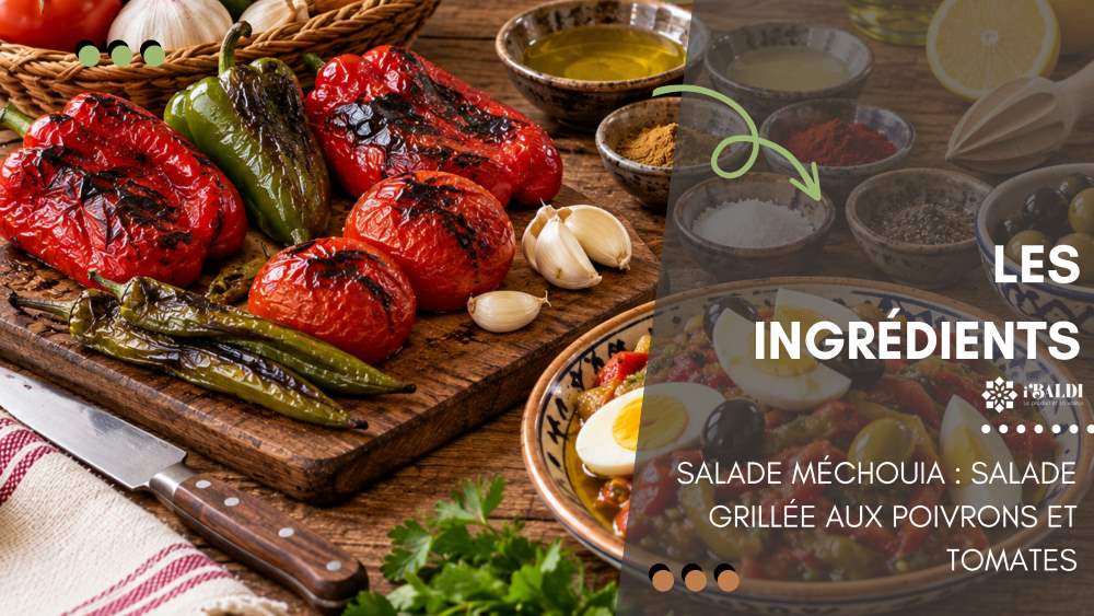 Salade méchouia : salade grillée aux poivrons et tomates