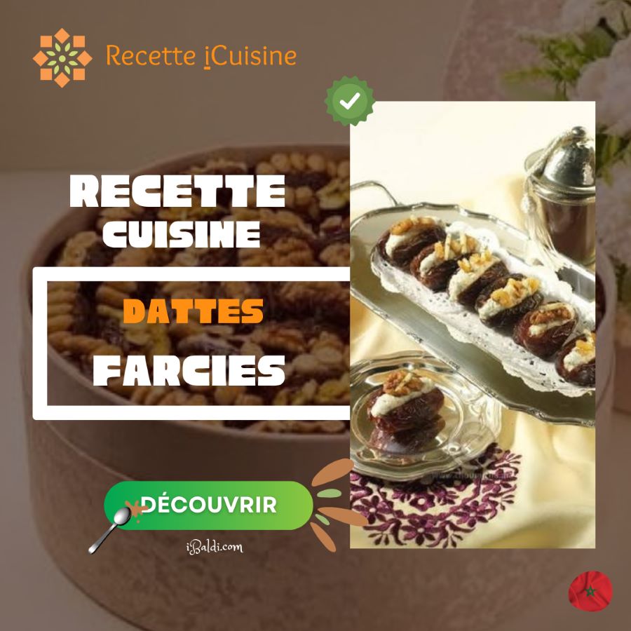 Dattes farcies aux amandes et miel