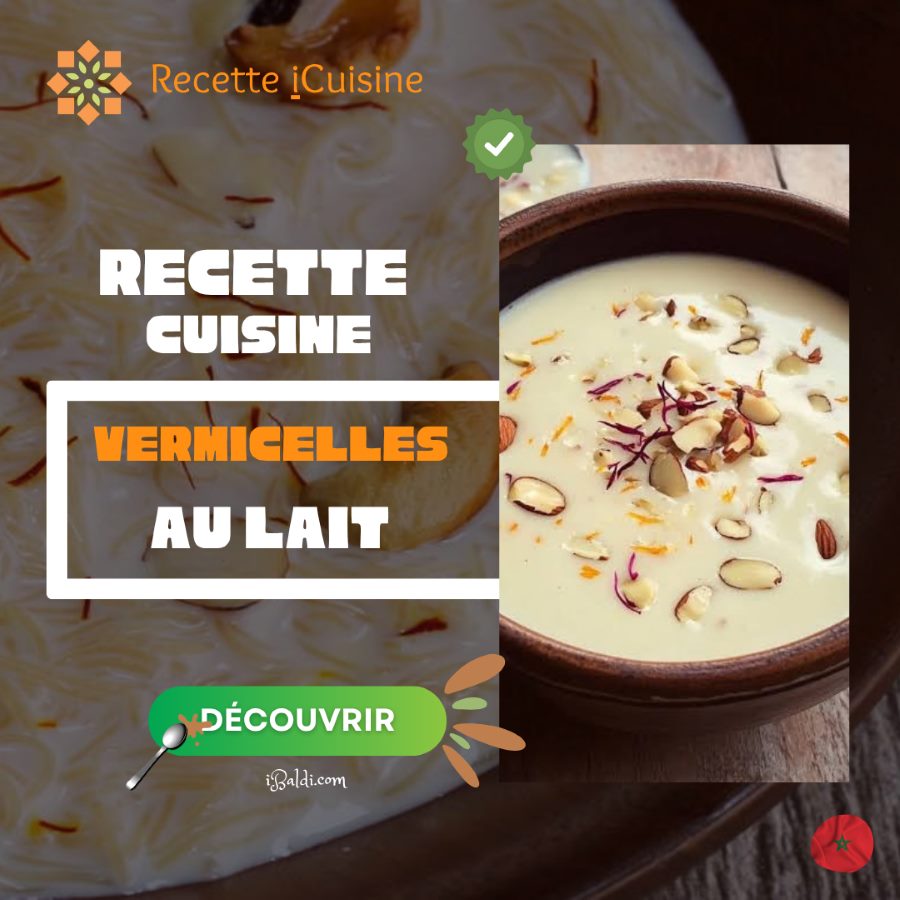 Vermicelles au lait d’amande et fleur d’oranger