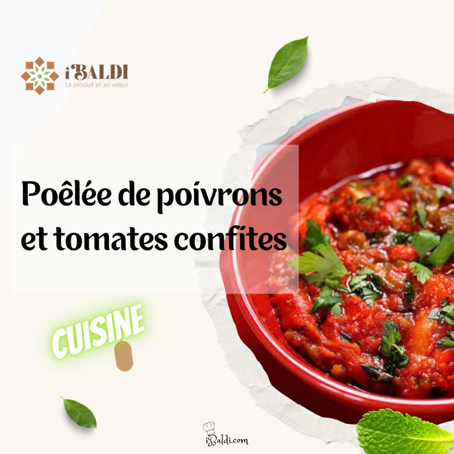 Poêlée de poivrons et tomates confites